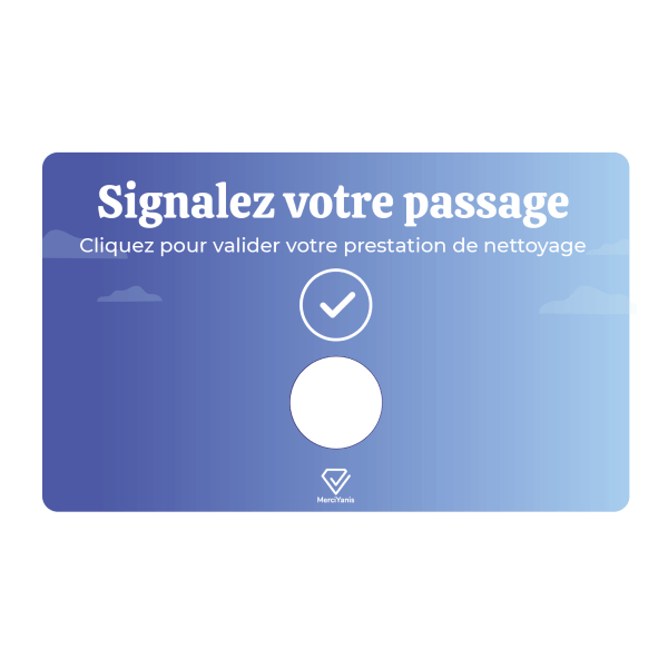 Bouton connecté de suivi des interventions